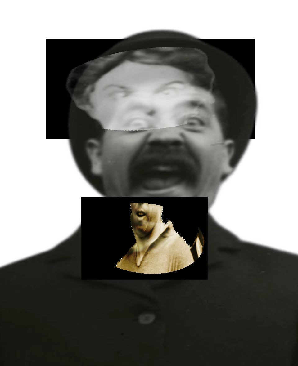 Selfie of a Victorian man, who is making a funny face