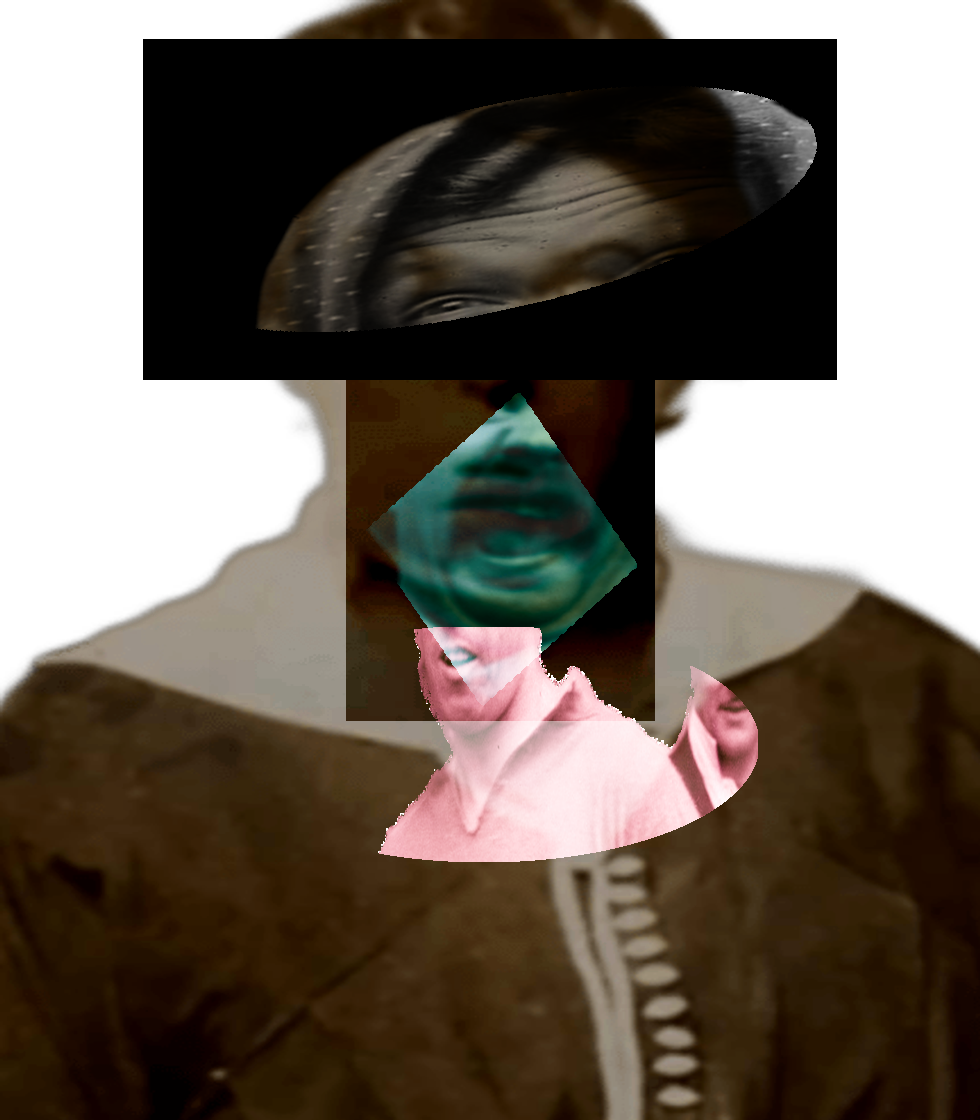 Selfie of a Victorian woman pulling a gas face