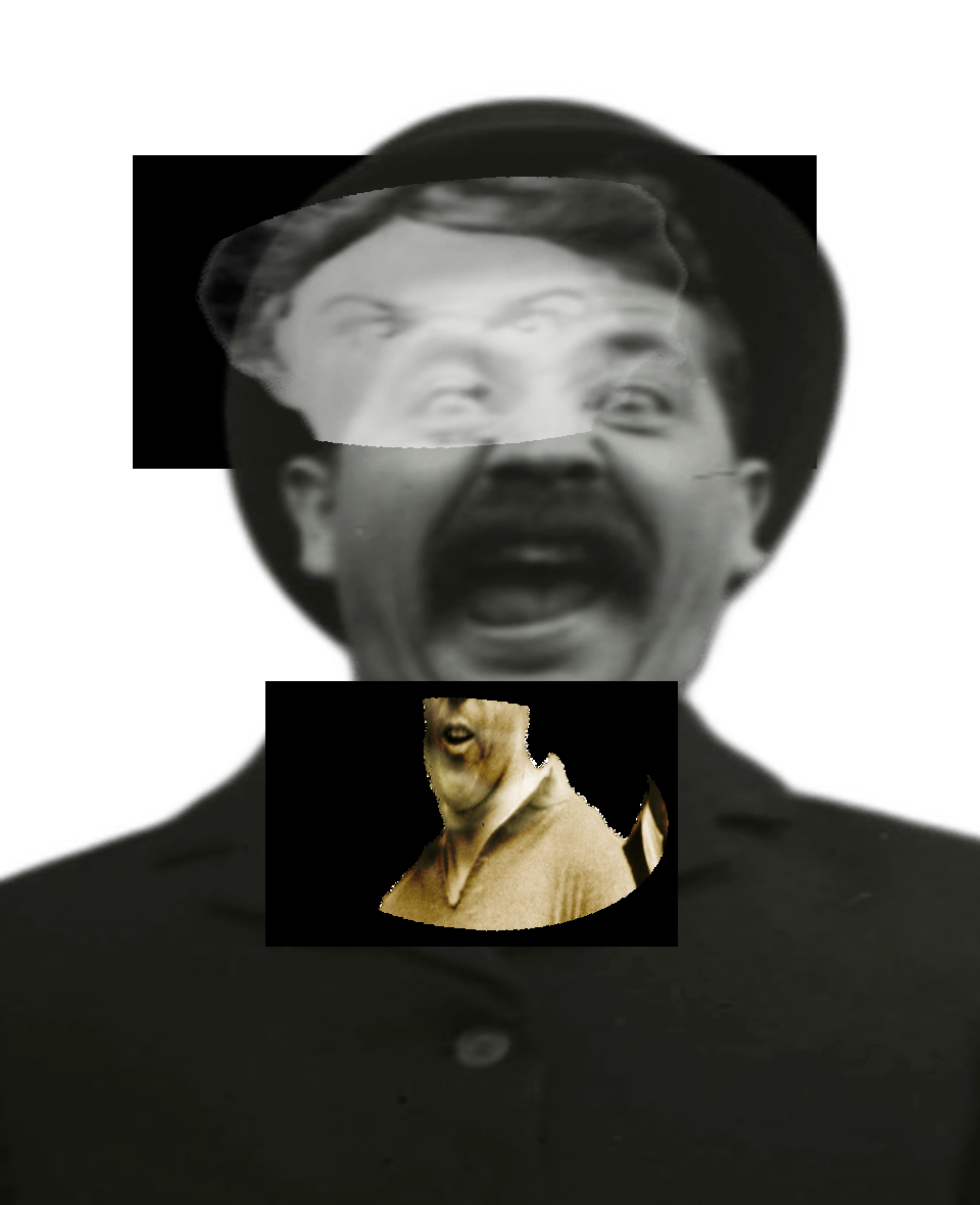 Selfie of a Victorian man, who is making a funny face