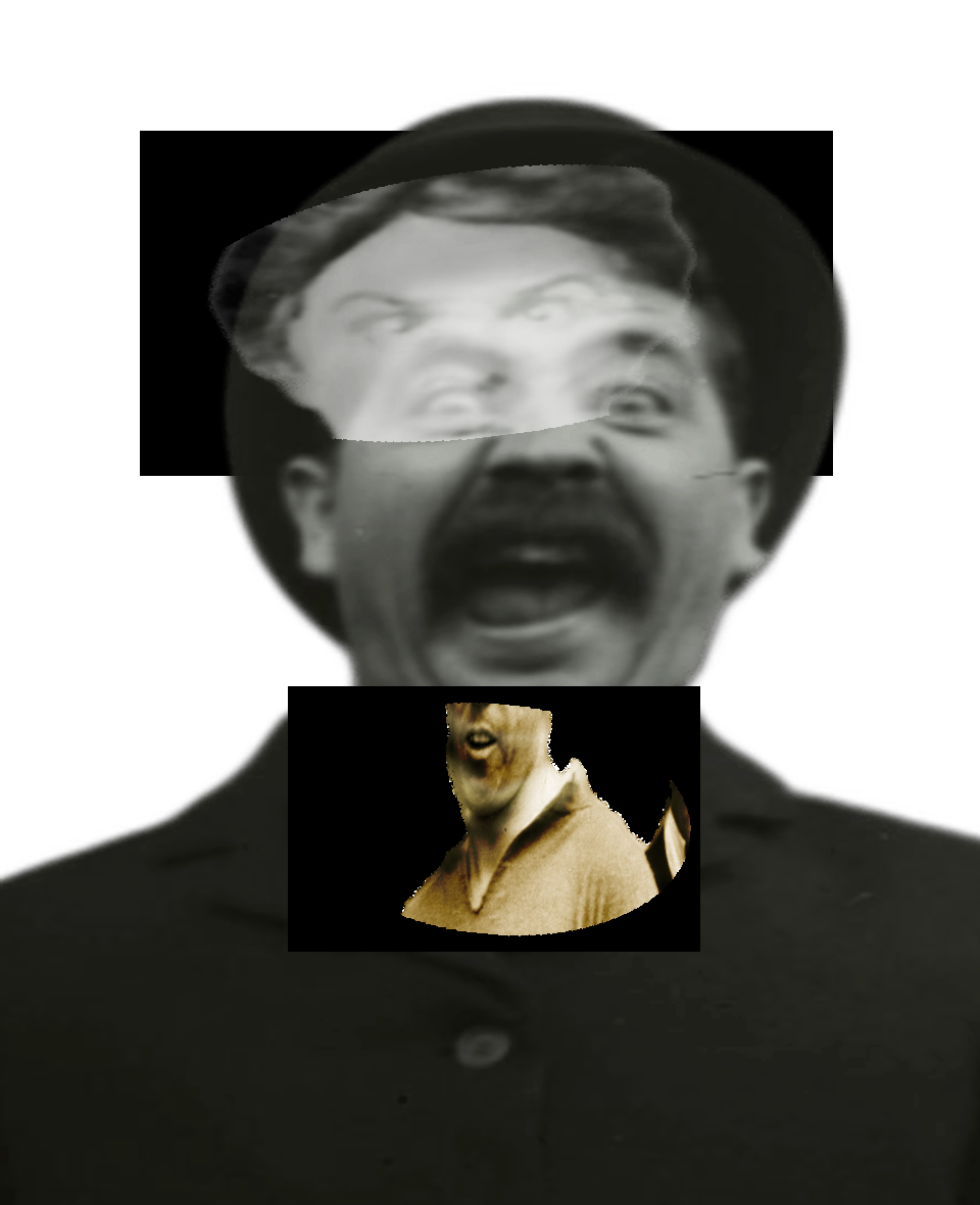 Selfie of a Victorian man, who is making a funny face