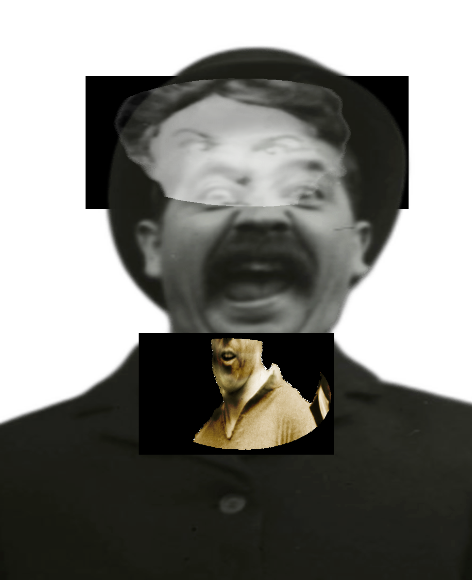 Selfie of a Victorian man, who is making a funny face