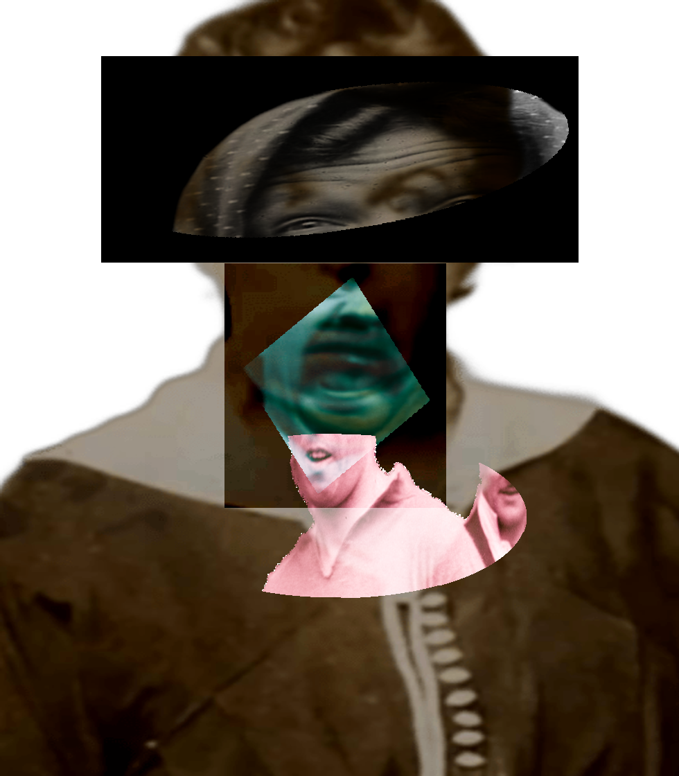 Selfie of a Victorian woman pulling a gas face