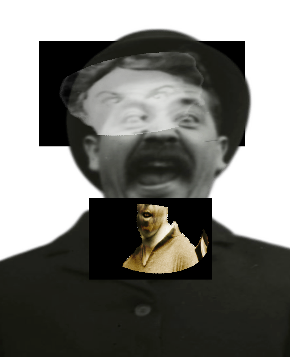 Selfie of a Victorian man, who is making a funny face