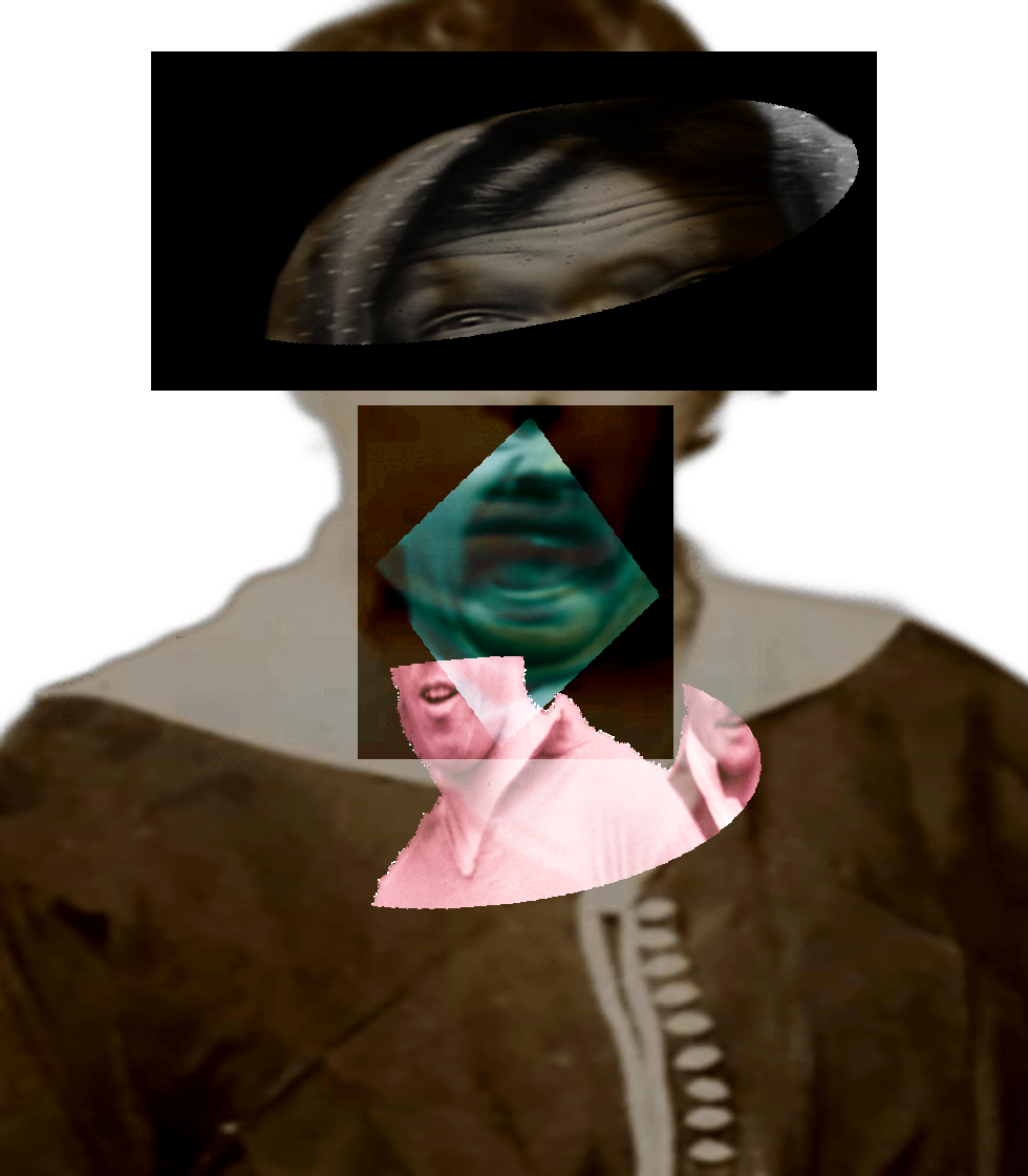 Selfie of a Victorian woman pulling a gas face