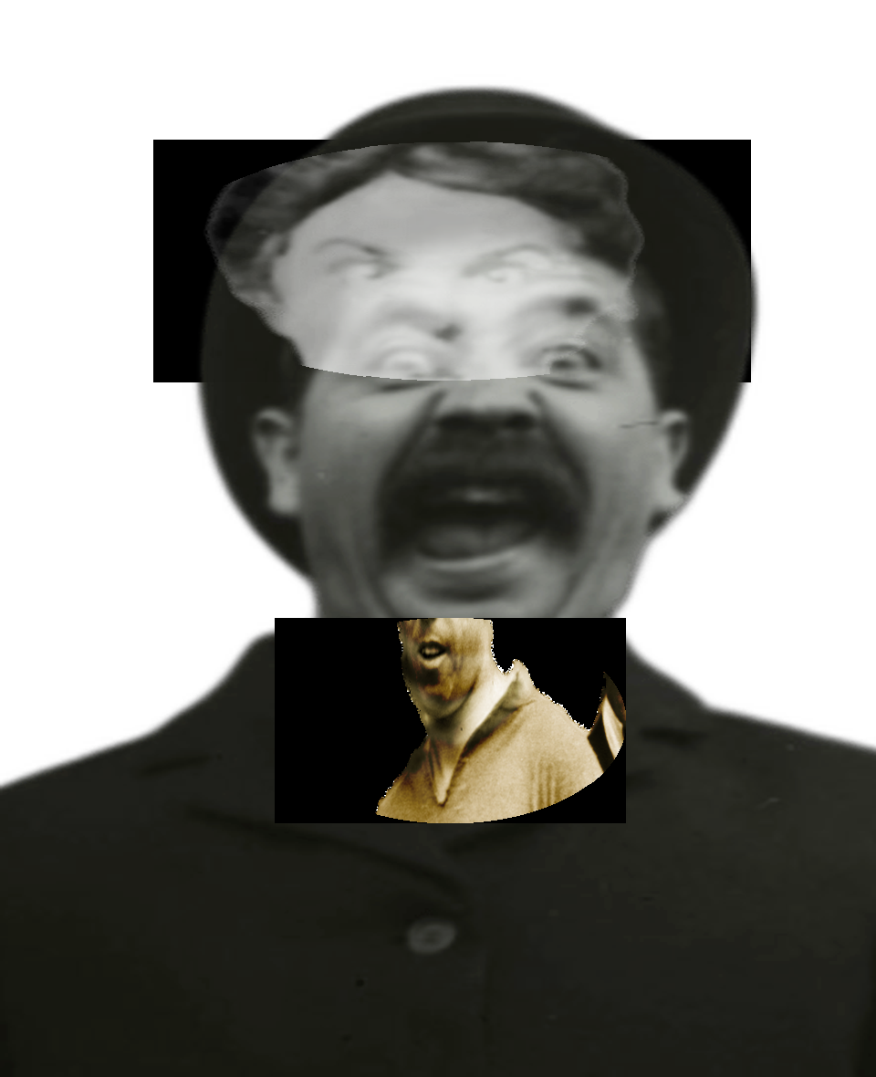 Selfie of a Victorian man, who is making a funny face