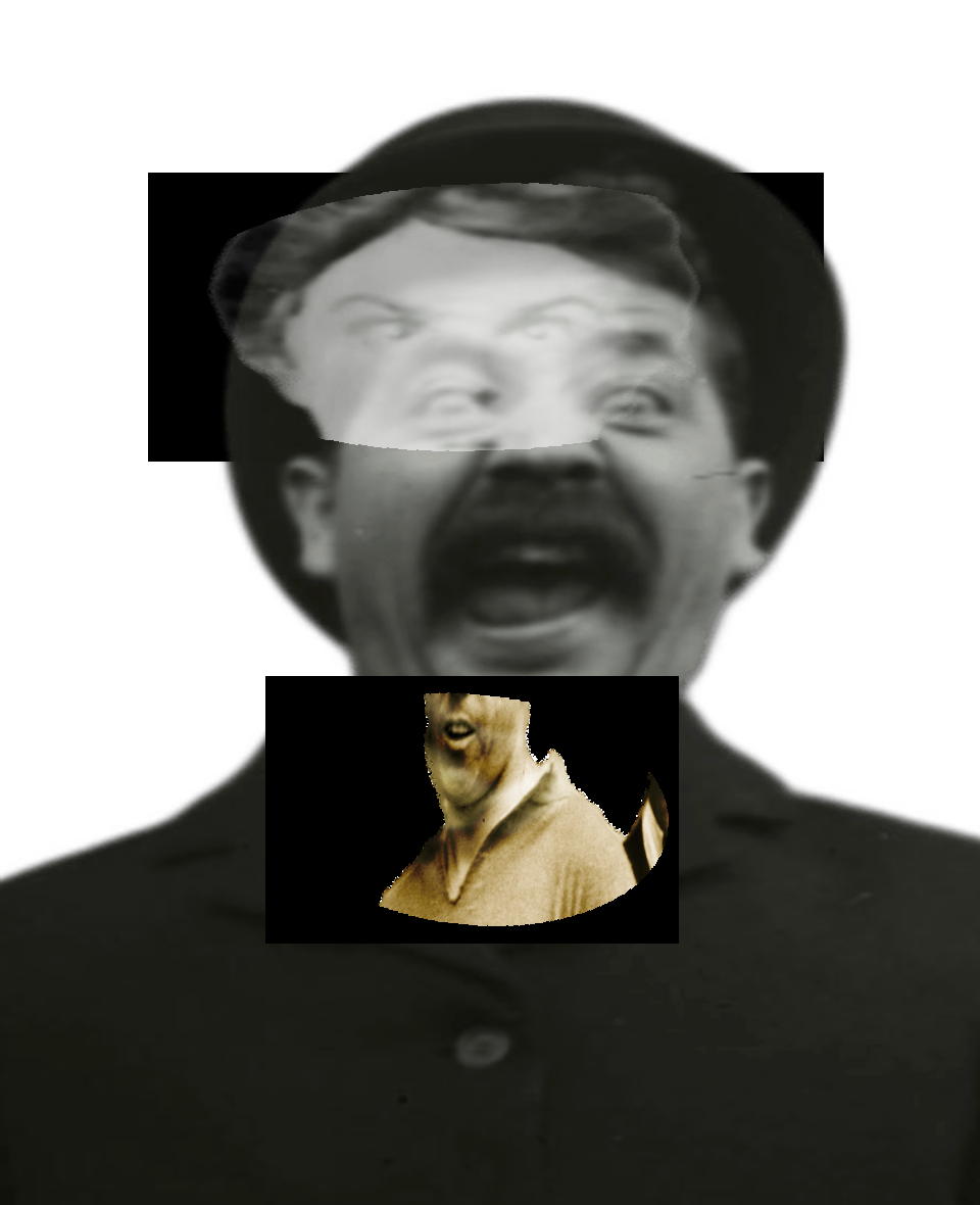 Selfie of a Victorian man, who is making a funny face