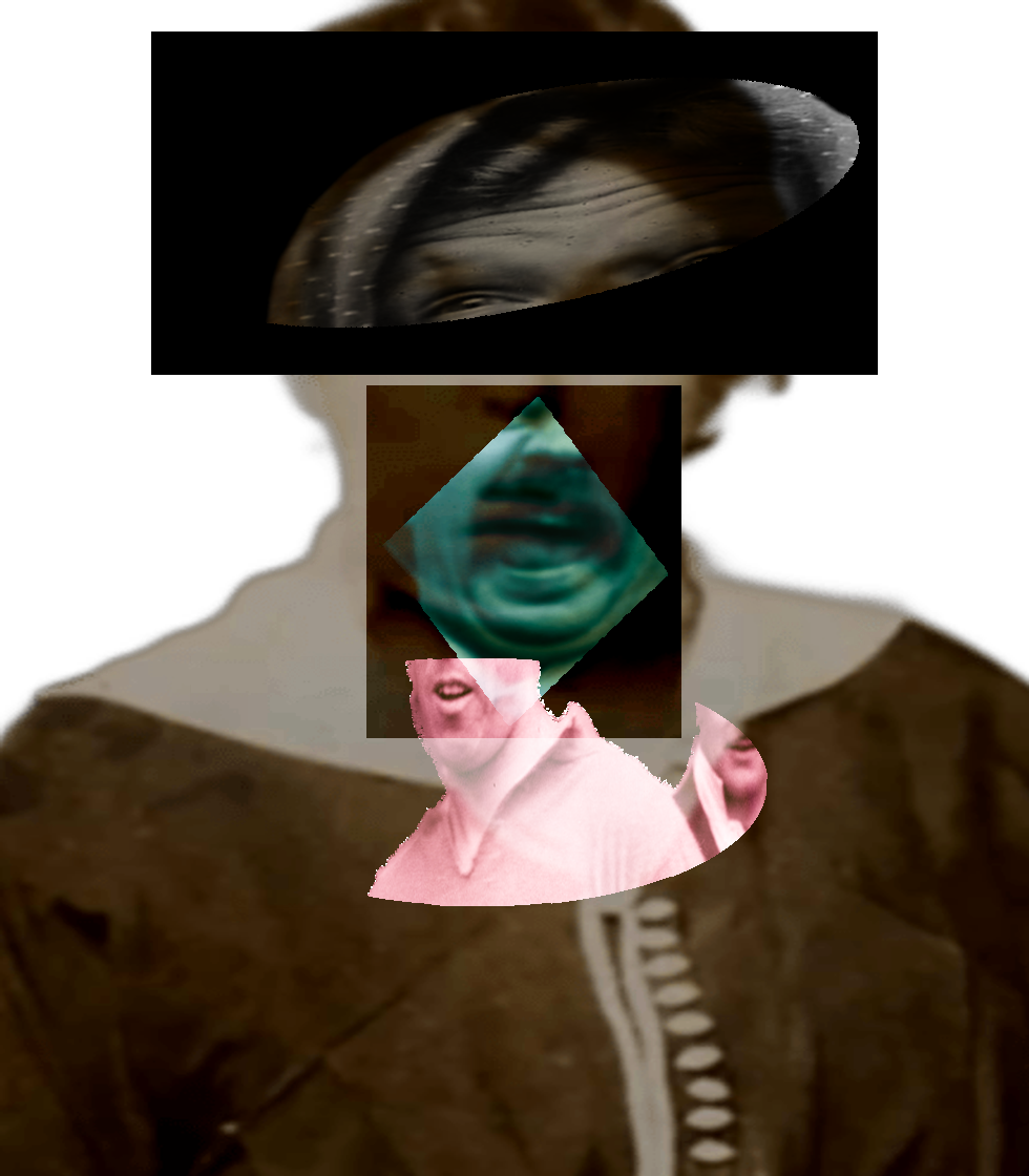 Selfie of a Victorian woman pulling a gas face