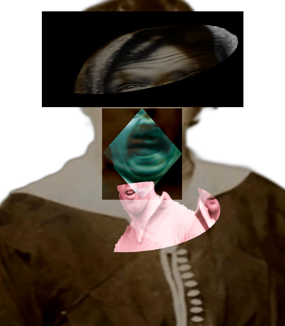Selfie of a Victorian woman pulling a gas face
