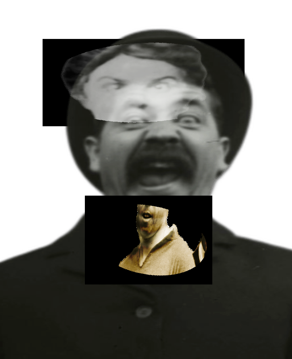 Selfie of a Victorian man, who is making a funny face