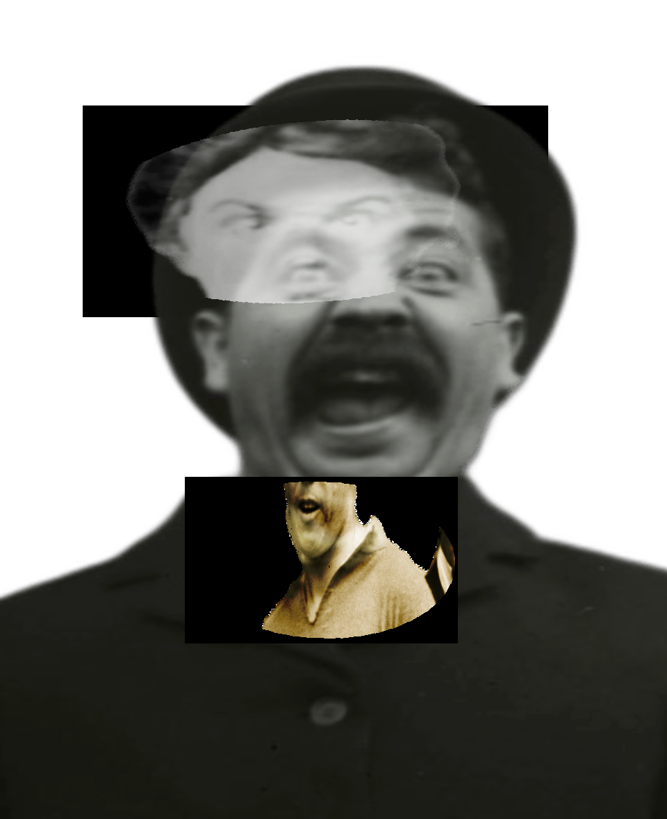 Selfie of a Victorian man, who is making a funny face