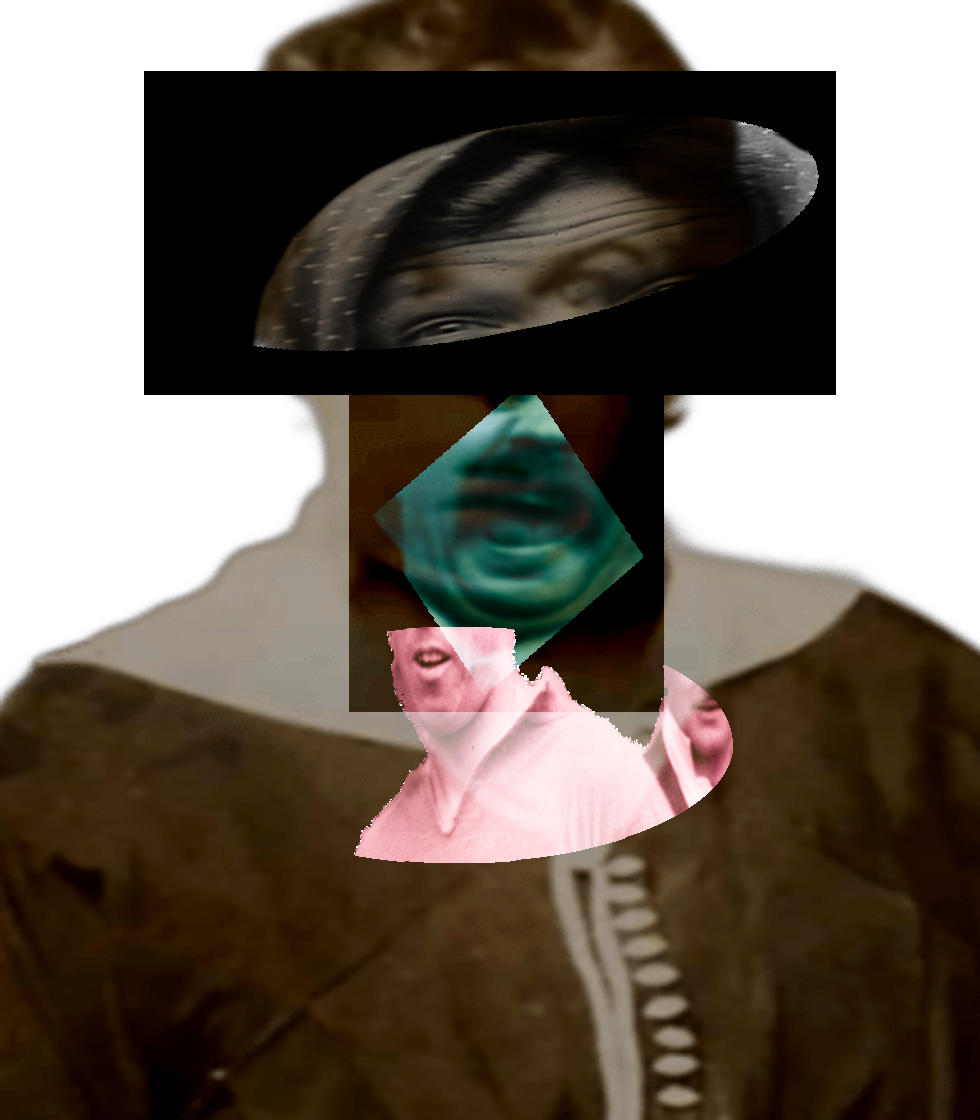 Selfie of a Victorian woman pulling a gas face