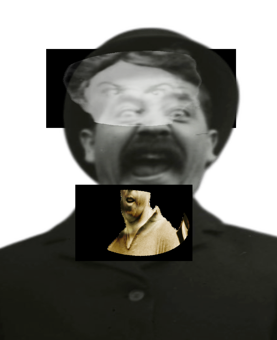 Selfie of a Victorian man, who is making a funny face