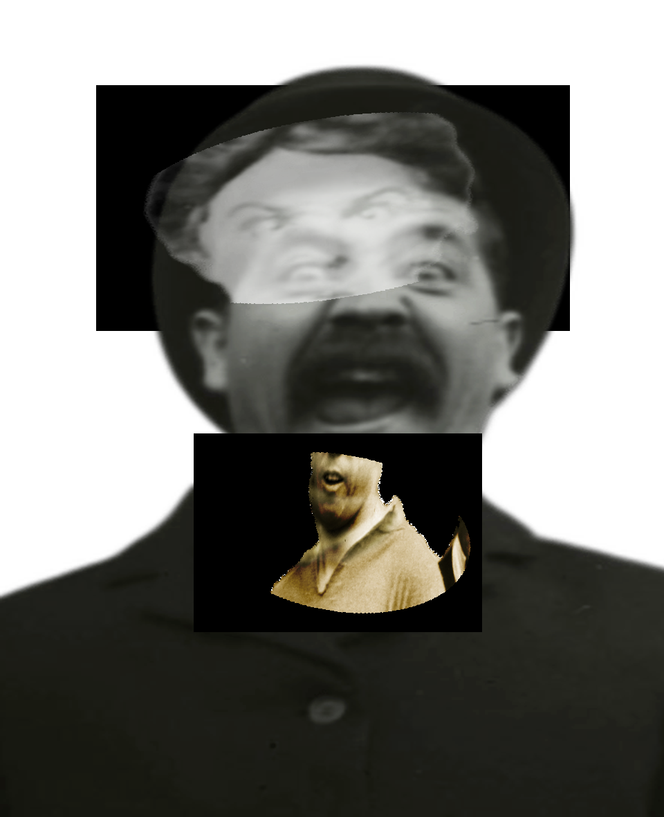 Selfie of a Victorian man, who is making a funny face