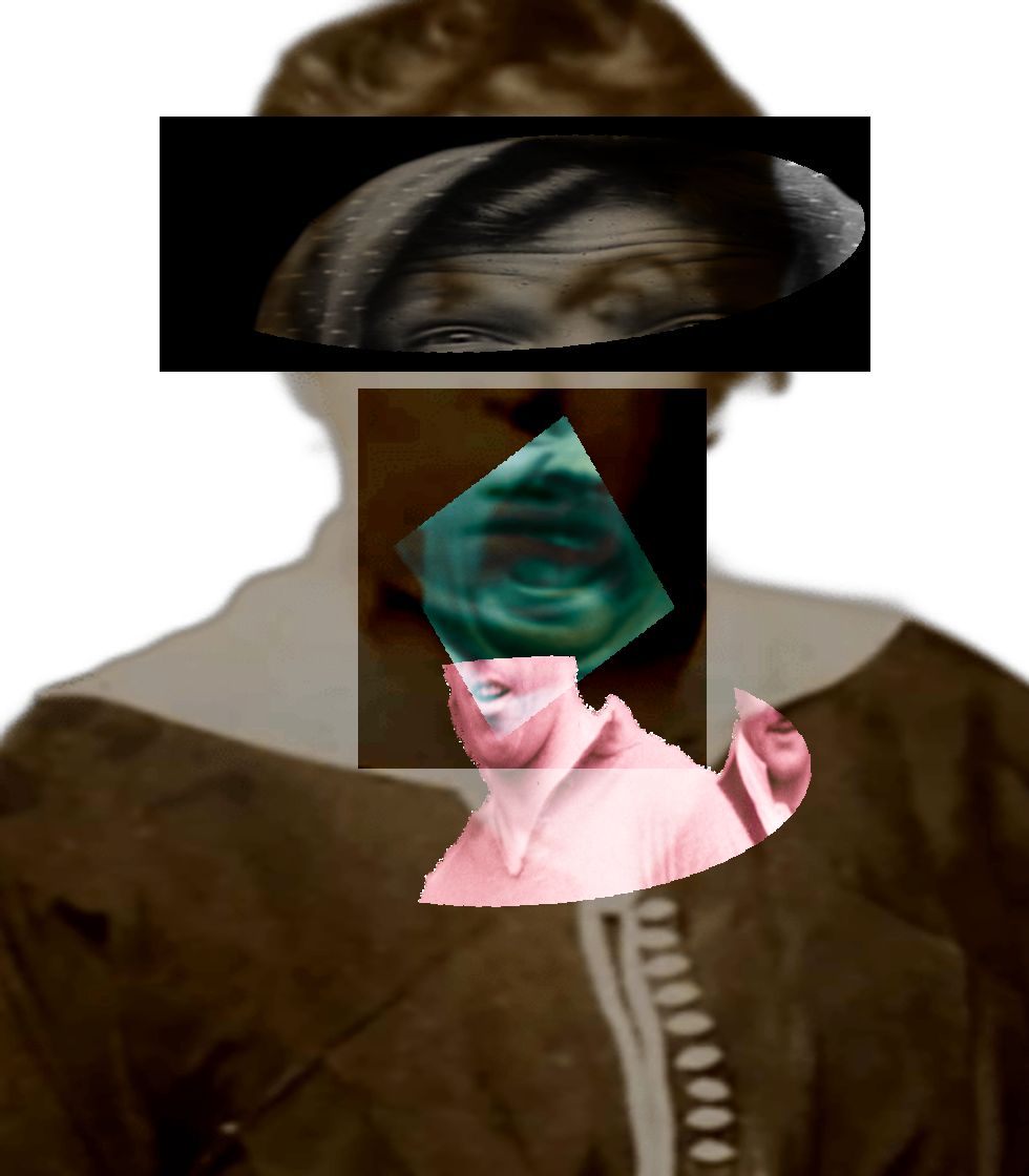 Selfie of a Victorian woman pulling a gas face