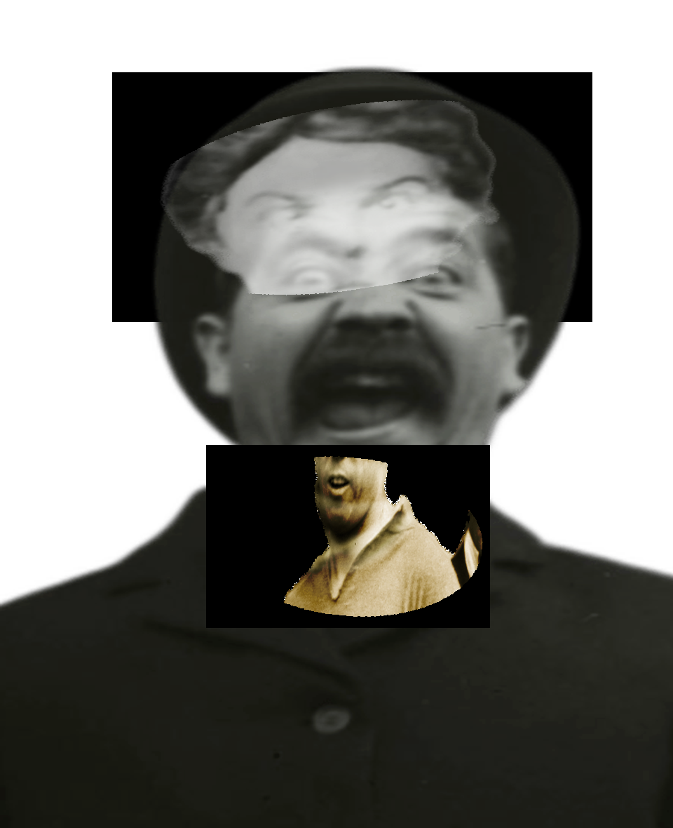 Selfie of a Victorian man, who is making a funny face