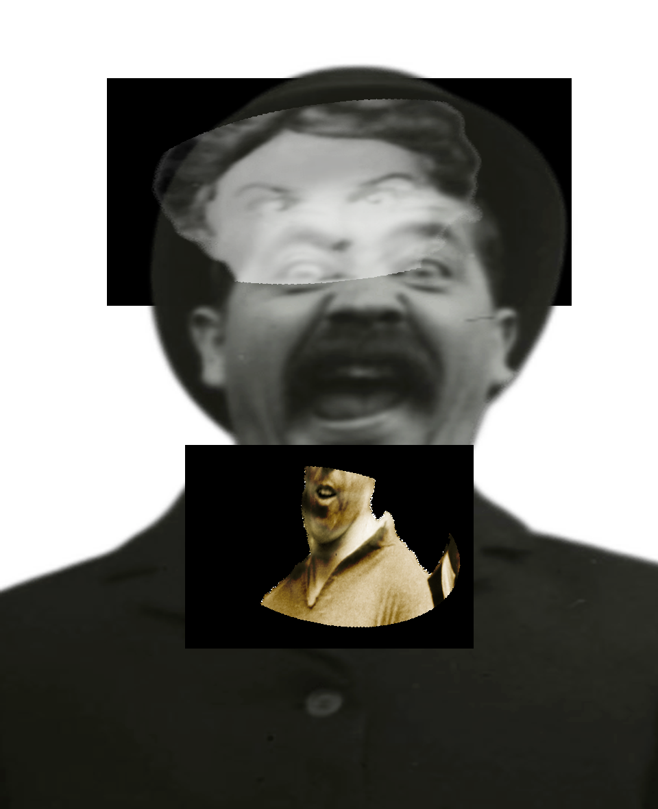 Selfie of a Victorian man, who is making a funny face