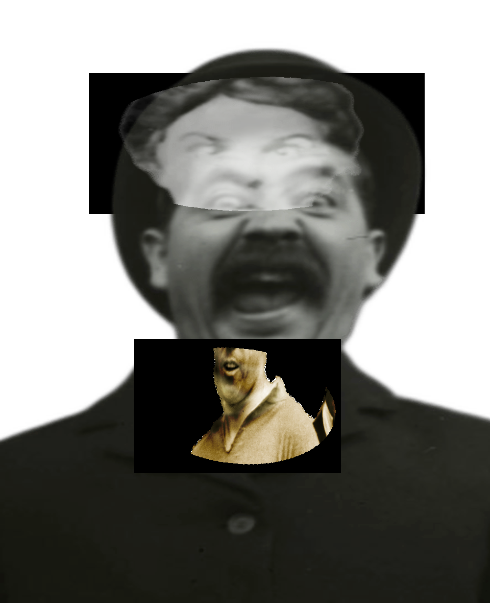 Selfie of a Victorian man, who is making a funny face