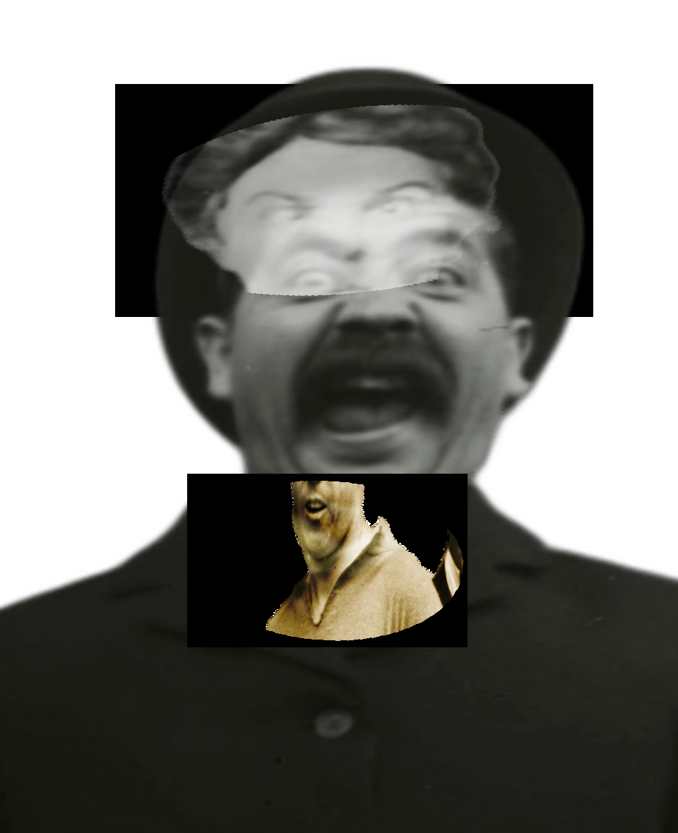 Selfie of a Victorian man, who is making a funny face