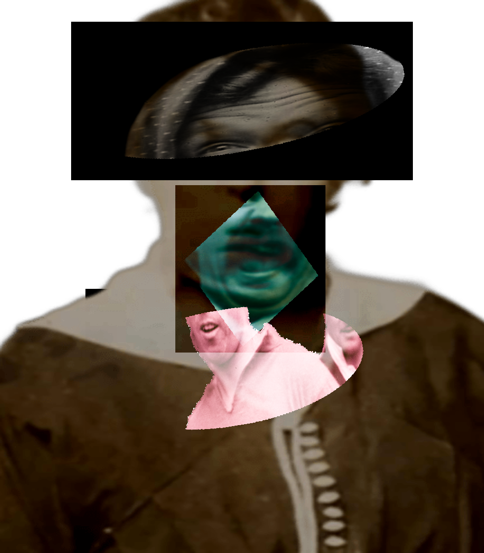 Selfie of a Victorian woman pulling a gas face