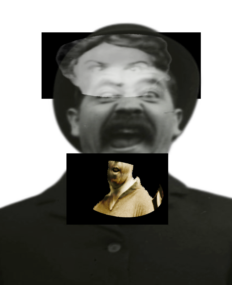 Selfie of a Victorian man, who is making a funny face