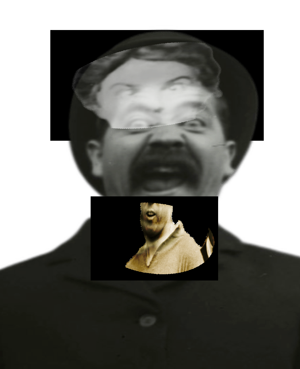 Selfie of a Victorian man, who is making a funny face