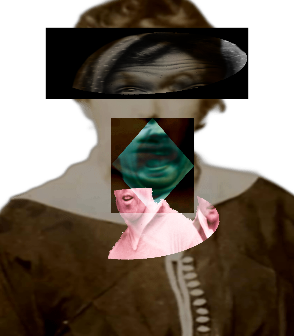 Selfie of a Victorian woman pulling a gas face