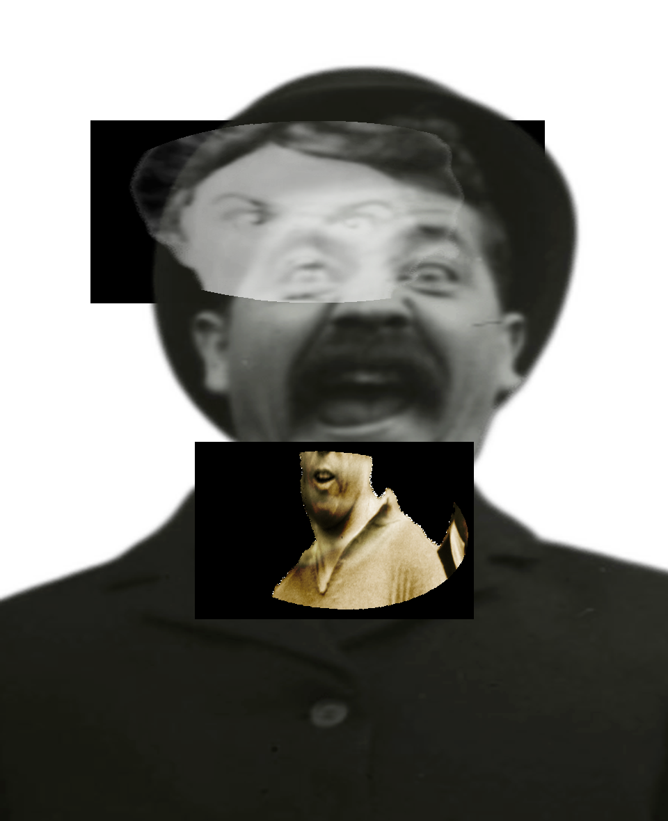 Selfie of a Victorian man, who is making a funny face