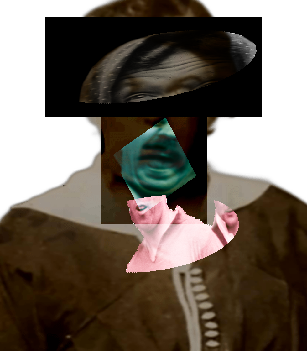 Selfie of a Victorian woman pulling a gas face
