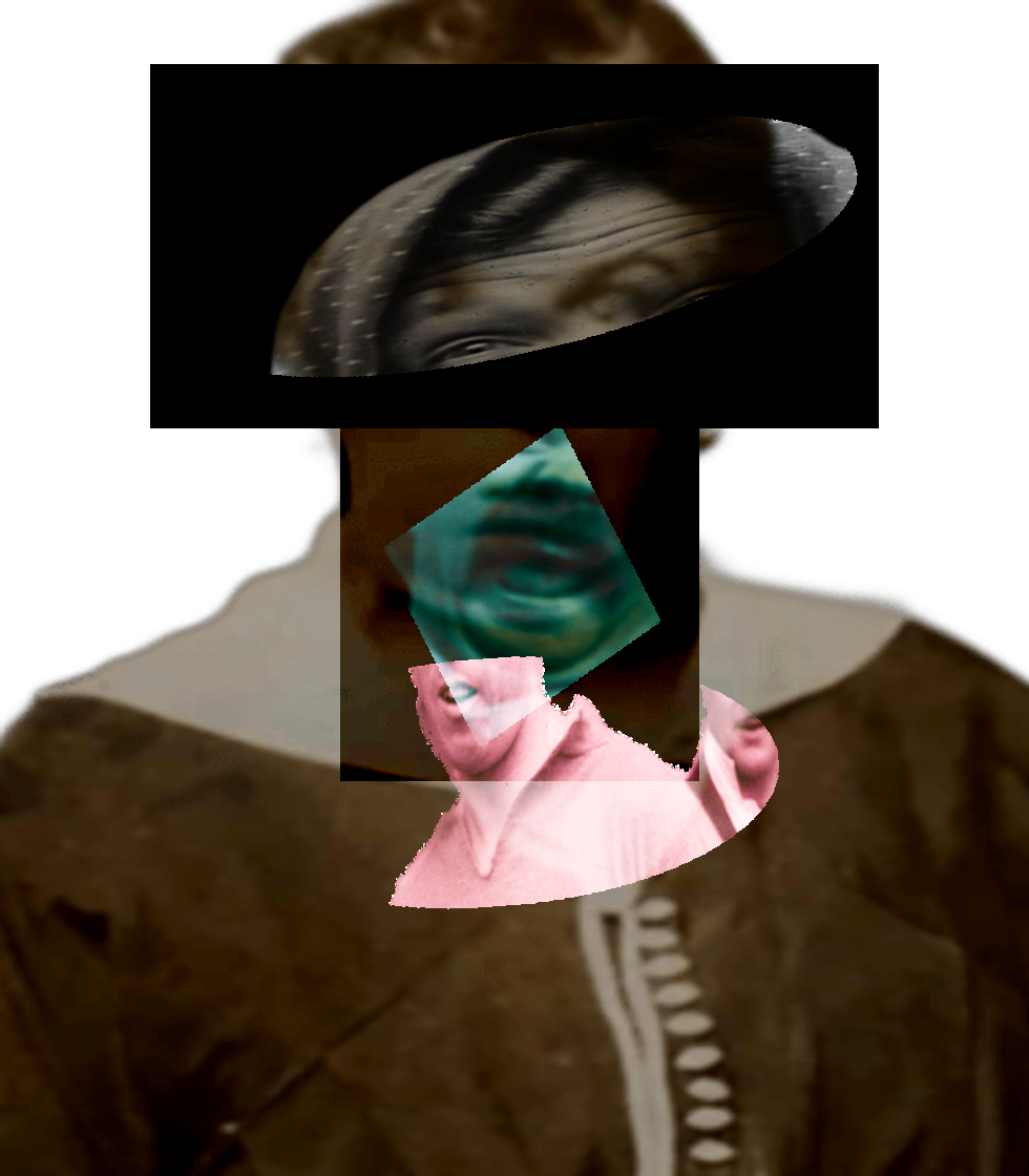Selfie of a Victorian woman pulling a gas face