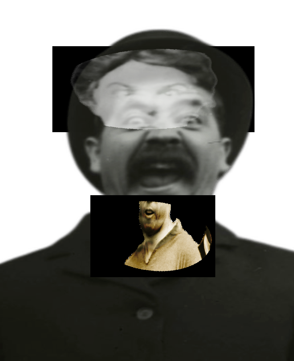 Selfie of a Victorian man, who is making a funny face