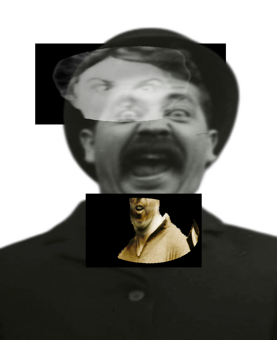 Selfie of a Victorian man, who is making a funny face