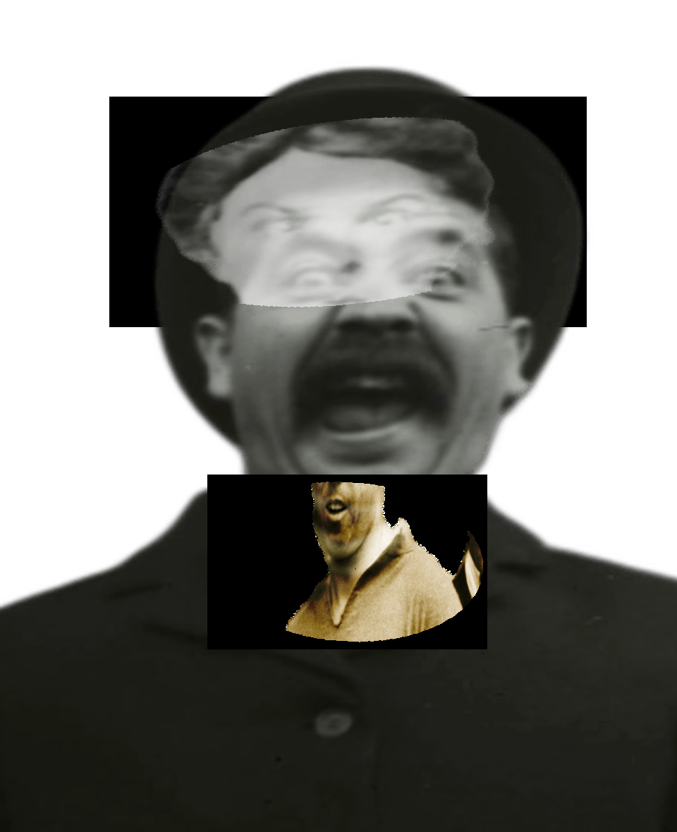 Selfie of a Victorian man, who is making a funny face