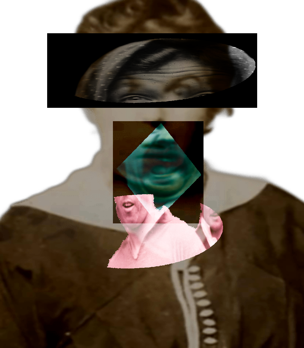 Selfie of a Victorian woman pulling a gas face