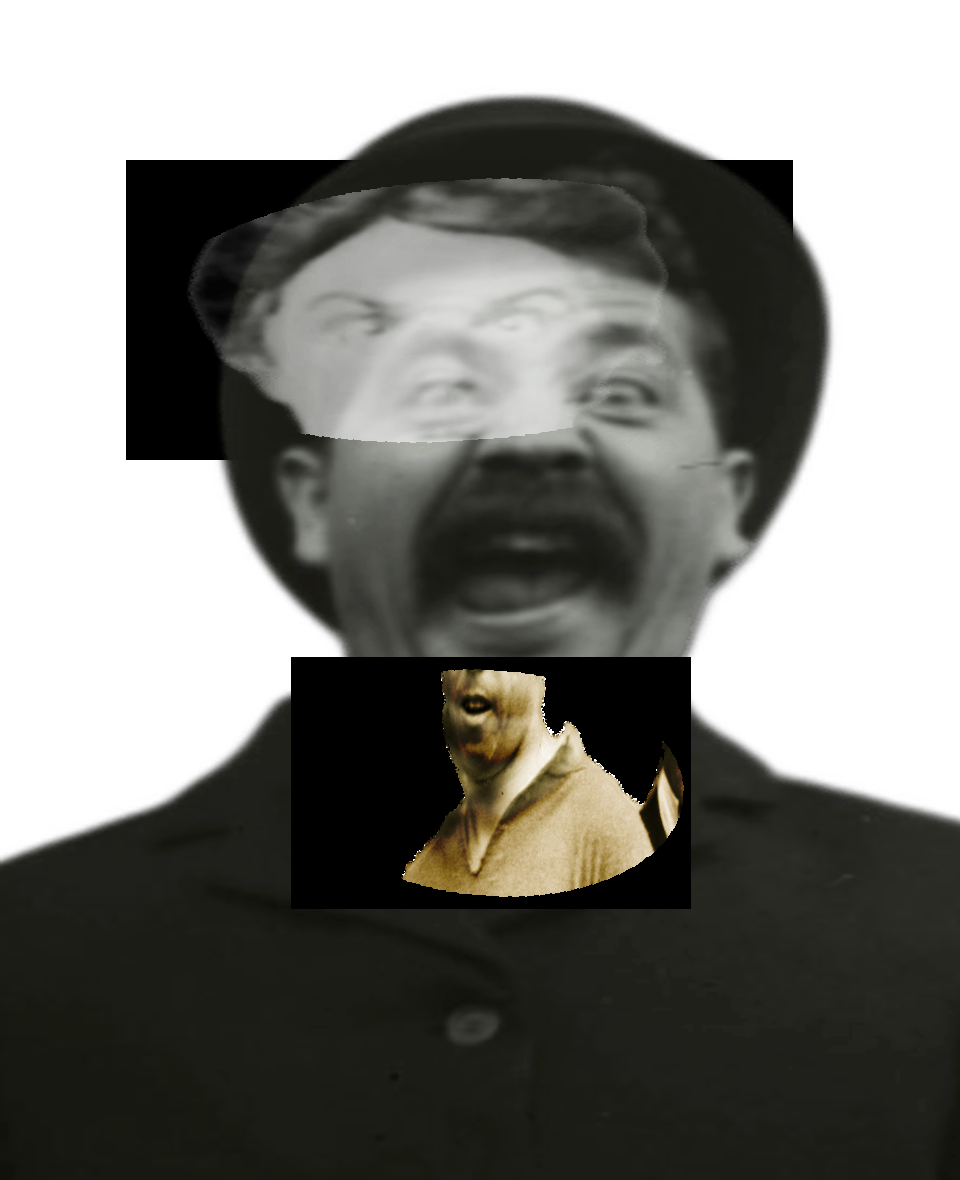 Selfie of a Victorian man, who is making a funny face