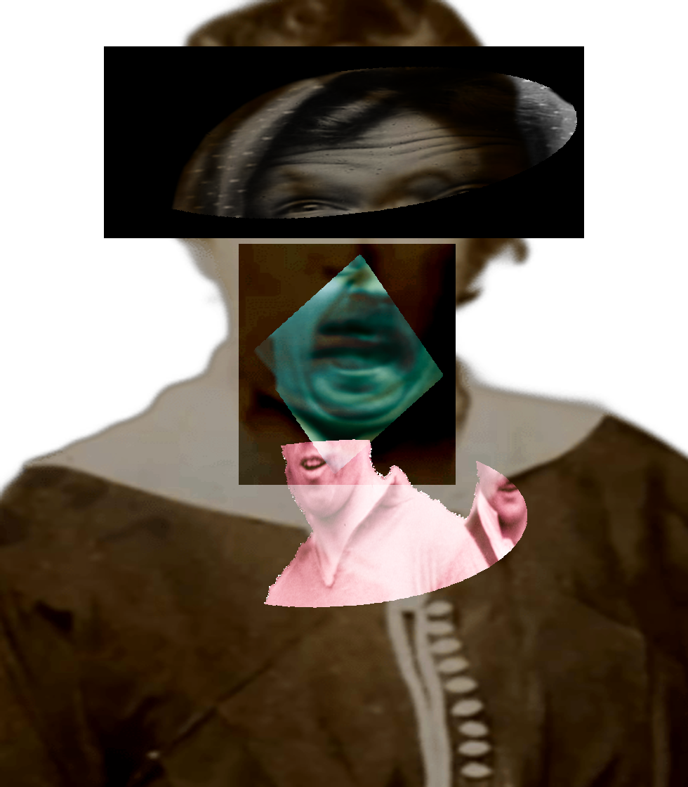 Selfie of a Victorian woman pulling a gas face