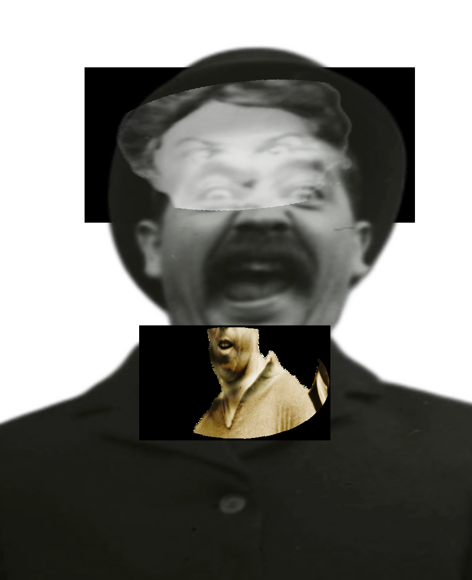 Selfie of a Victorian man, who is making a funny face