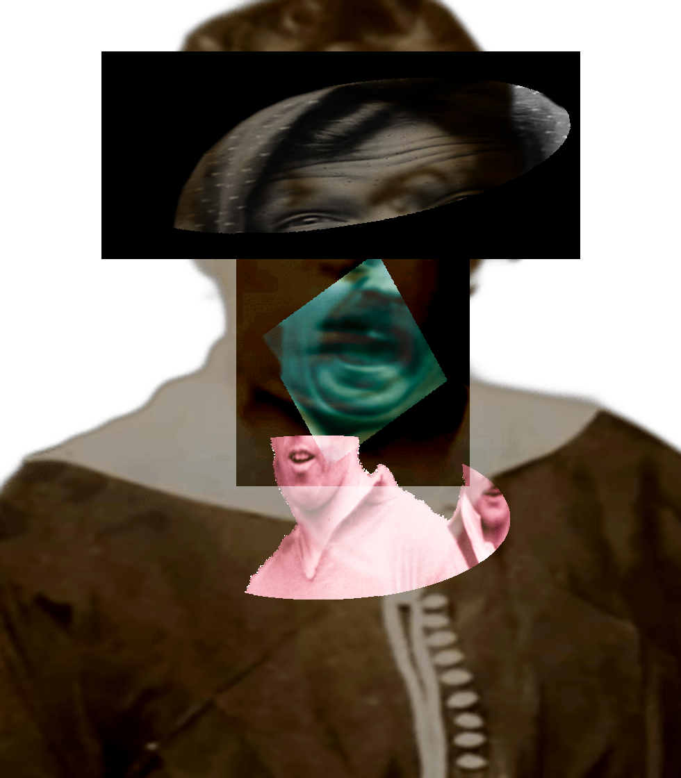 Selfie of a Victorian woman pulling a gas face