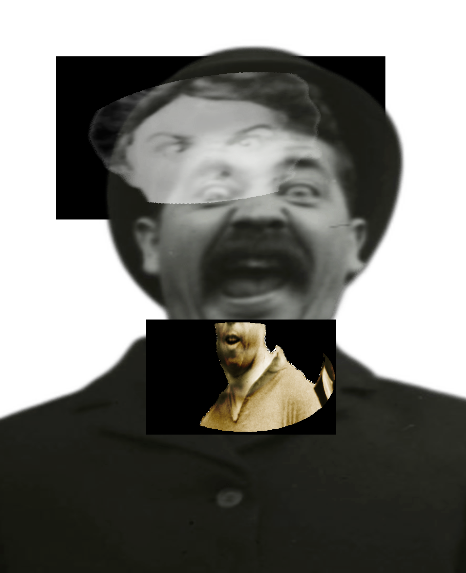 Selfie of a Victorian man, who is making a funny face