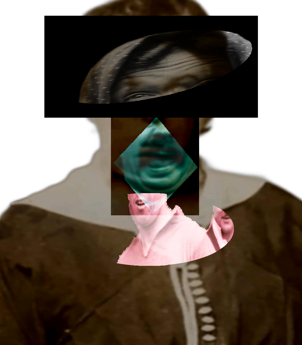 Selfie of a Victorian woman pulling a gas face