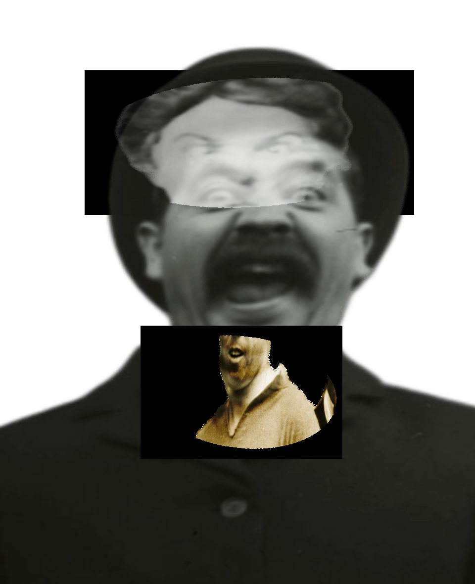 Selfie of a Victorian man, who is making a funny face