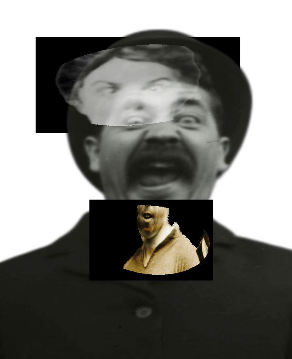 Selfie of a Victorian man, who is making a funny face