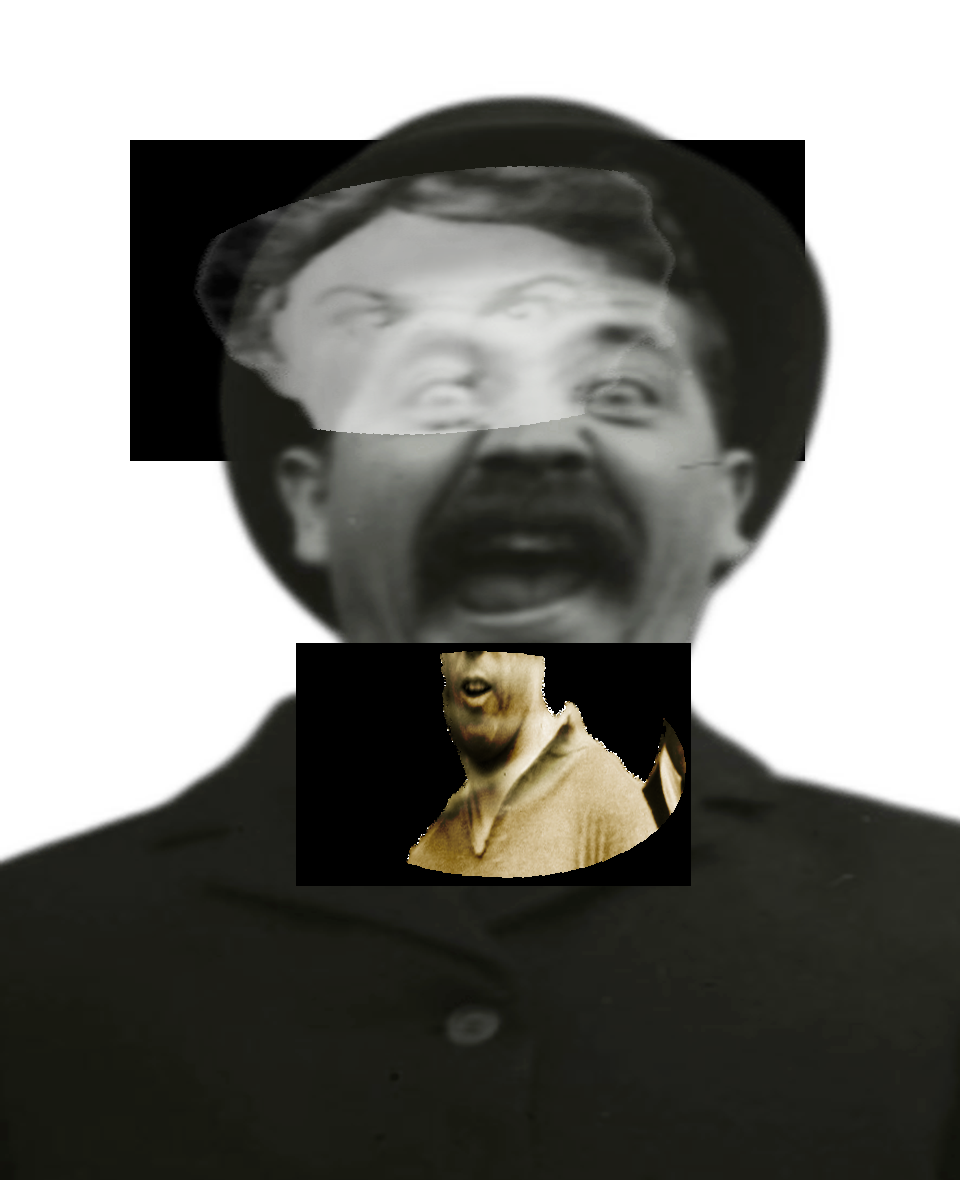 Selfie of a Victorian man, who is making a funny face