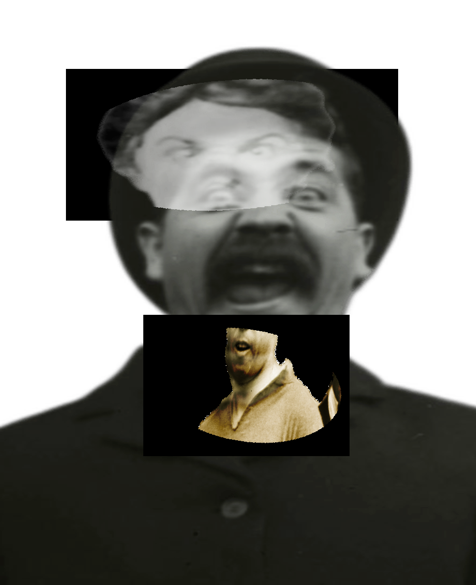Selfie of a Victorian man, who is making a funny face