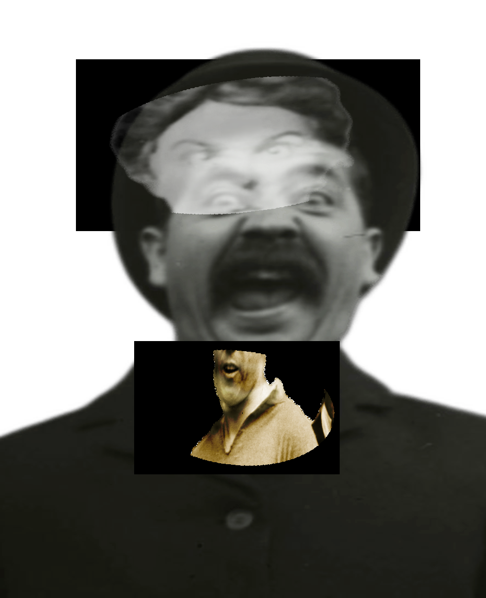 Selfie of a Victorian man, who is making a funny face