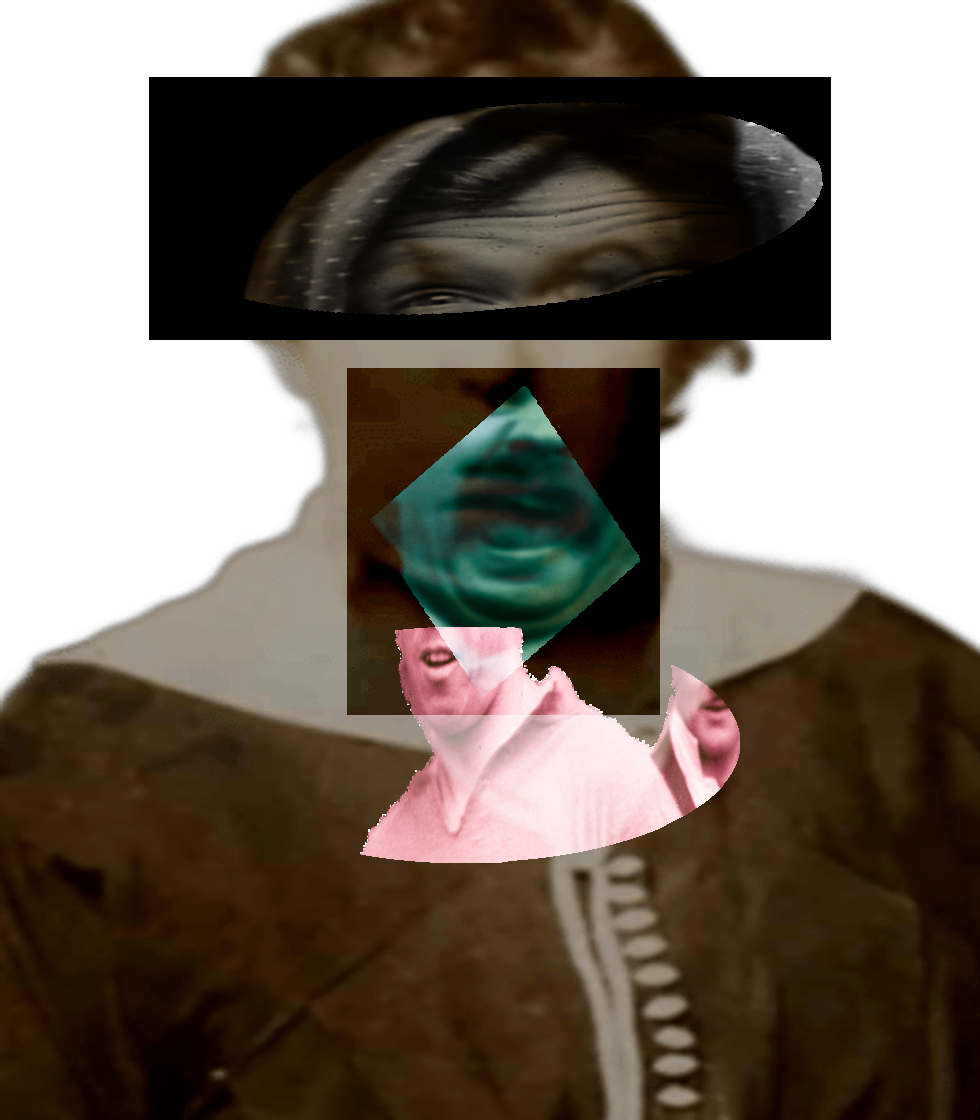 Selfie of a Victorian woman pulling a gas face