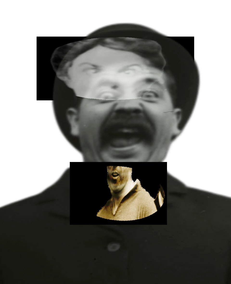 Selfie of a Victorian man, who is making a funny face