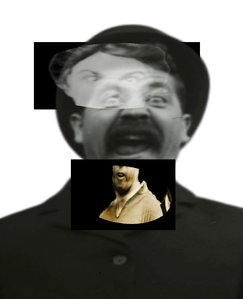 Selfie of a Victorian man, who is making a funny face