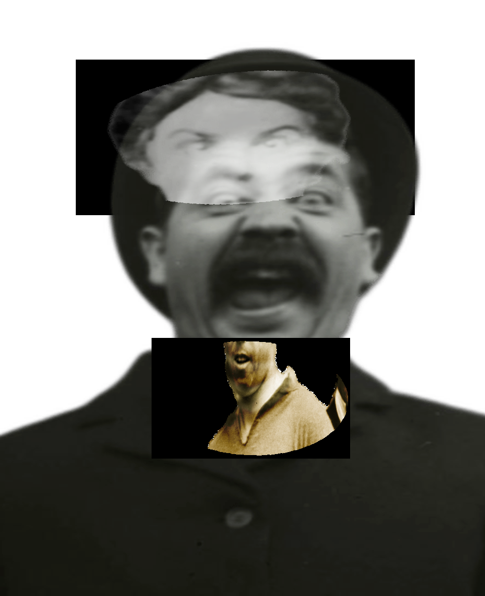 Selfie of a Victorian man, who is making a funny face