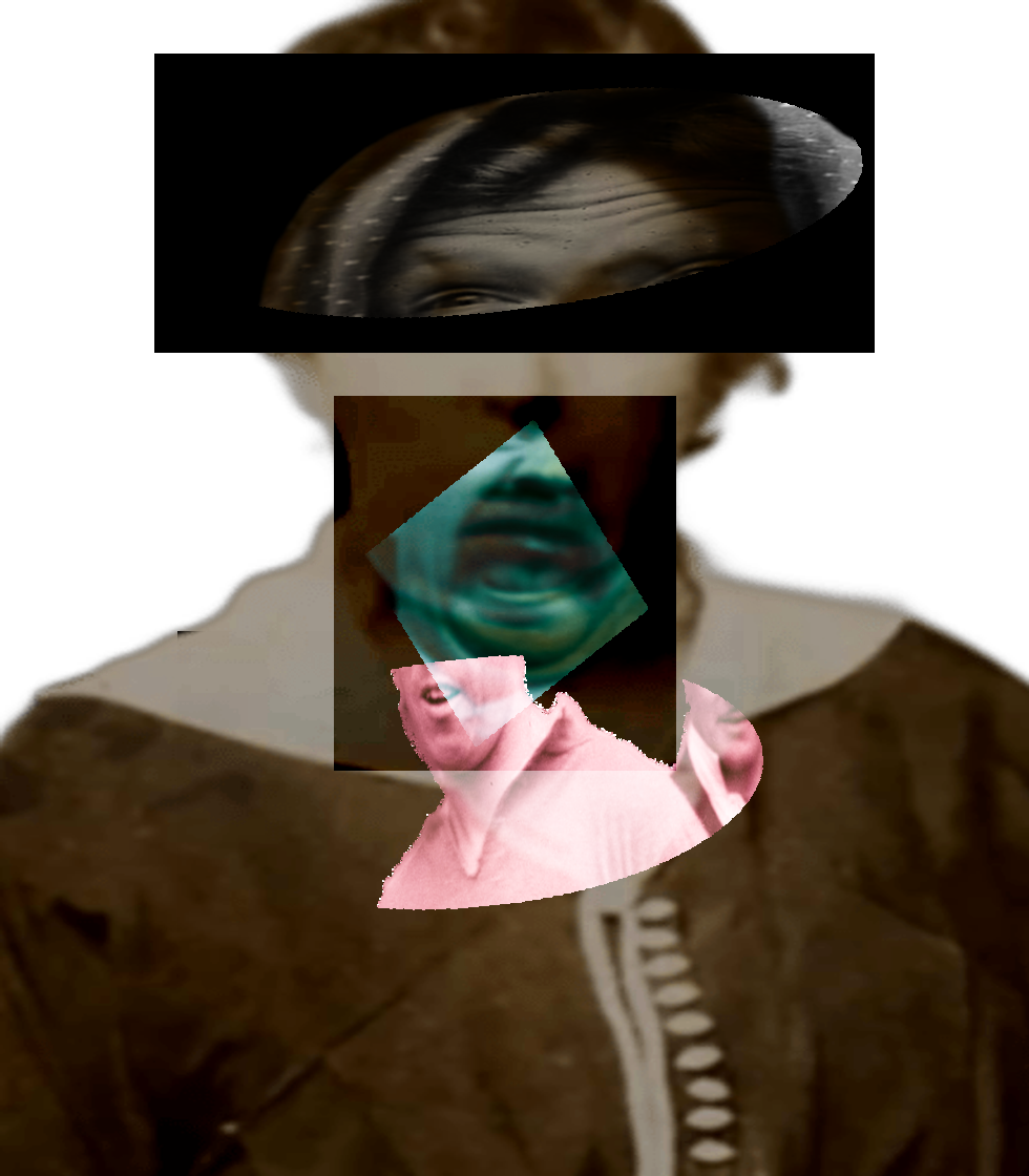 Selfie of a Victorian woman pulling a gas face