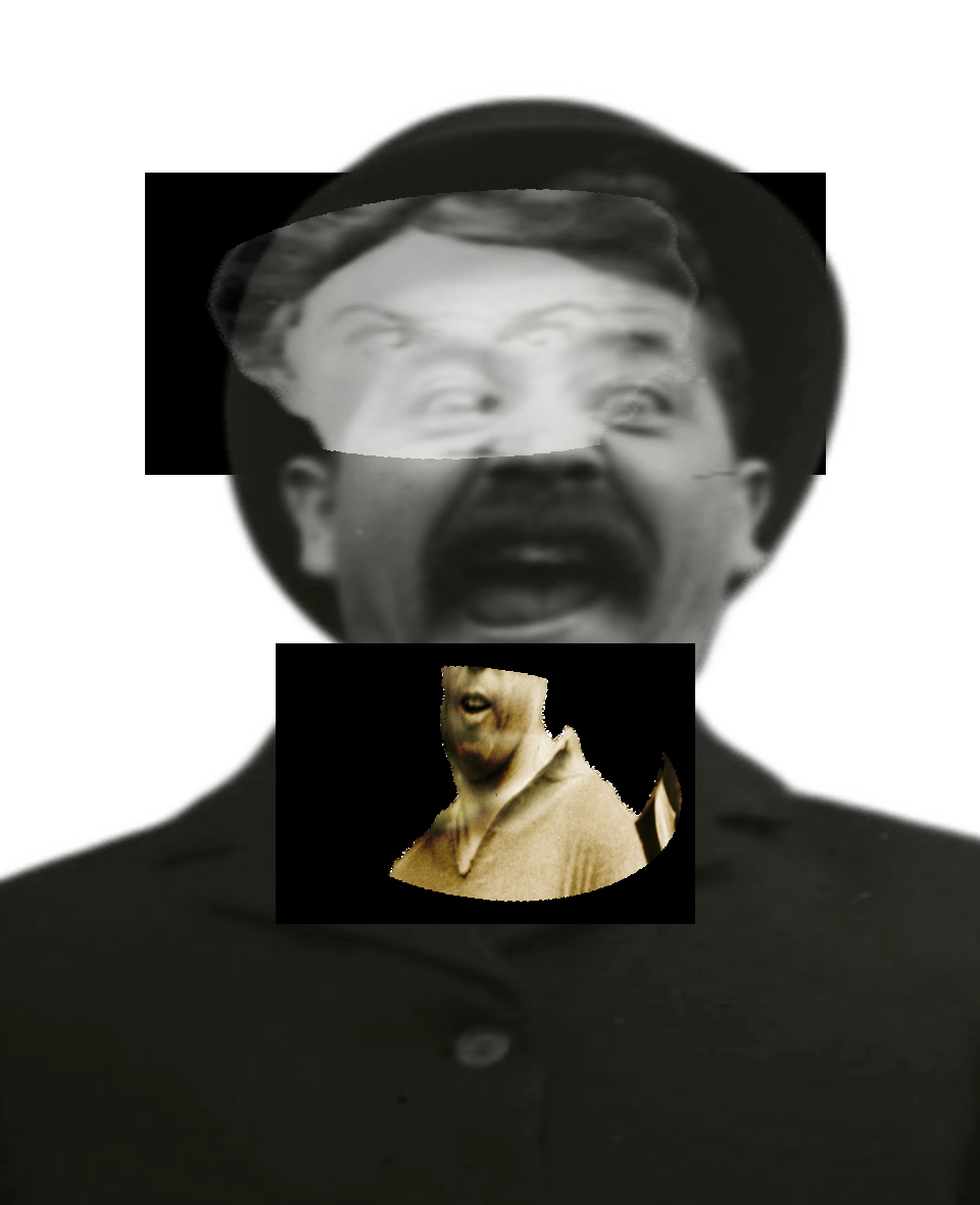 Selfie of a Victorian man, who is making a funny face